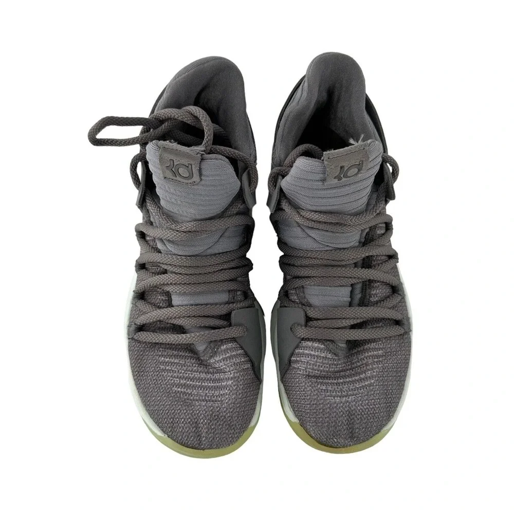 NIKE Zoom Kevin Durant Sneakers KD Cool Gray Mint Green‎ 6.5Y Youth Basketball